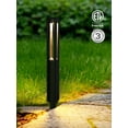 thumbnail image 3 of 12 Pack 5CCT Low Voltage Pathway Lights, Outdoor LED Landscape Lighting, Aluminum, 12-24V AC/DC, ETL, IP65, 1800K/2700K/3000K/4000K/5000K Selectable, Black, 3 of 7