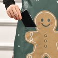 thumbnail image 5 of Yayeee Chief Kitchen Apron with Pockets for Cooking Water Resistant Unisex Adjustable Neck Strap, Brown Christmas Gingerbread, 5 of 7