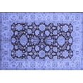 thumbnail image 1 of Ahgly Company Machine Washable Indoor Rectangle Oriental Blue Industrial Area Rugs, 8' x 12', 1 of 4