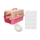 thumbnail image 1 of Transportín rígido para gatos, caja de transporte para mascotas, para exteriores, interiores, gatos pequeños y cachorros. Rosa, 1 of 9