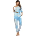 thumbnail image 1 of Uniexcosm Women’s Pajama Set Long Sleeve Top Pjs Lounge Sets with Pocket, 1 of 10