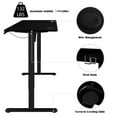 thumbnail image 3 of Walsunny Electric Standing Desk, Height Adjustable Desk 55" x 24" Ergonomic Stand Up Desk with Electric Lift & Memory Preset for Home Office, Black, 3 of 7
