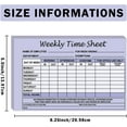 thumbnail image 2 of 50set Employee Weekly Time Sheets Weekly Format 2 Part Carbonless 5.5 x 8.26 Inch, 2 of 2