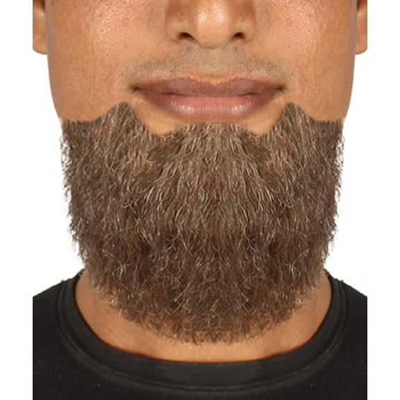 HPO Adult Men's Fake Mustaches, Full Balbo Style Beard Set, Mixed Brown for Halloween & Cosplay