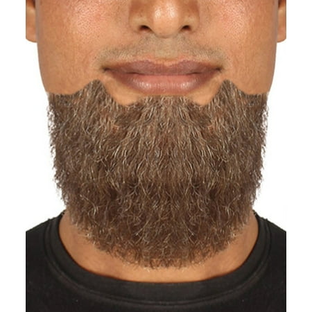 HPO Adult Men's Fake Mustaches, Full Balbo Style Beard Set, Mixed Brown for Halloween & Cosplay