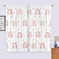thumbnail image 3 of Kids Boho Rainbow Curtains for Baby Girls 42Wx63H Inch Rod Pocket Cute Cartoon Colorful Polka Dots Bohemian Lovely Nursery Playroom Classroom Bedroom Window Drapes Treatment Fabric 2 Panels, 3 of 5