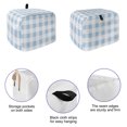thumbnail image 5 of Toaster Cover 2 Slice, Blue Checkered Dustproof Bakeware Oven Protector with Top Hook, Blue White Buffalo Plaid Waterproof Small Kitchen Appliance Toasters Dust Cover, 12"x7.5"x8", 5 of 9
