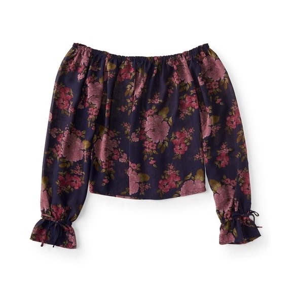 Aeropostale Womens Sheer Knit Blouse, Blue, Juniors, X-Small