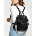 thumbnail image 2 of UTO Backpack Purse for Women Small Vegan Leather Ladies Fashion Multipurpose Design Handbags Travel Shoulder Bag with Tassel(Black), 2 of 7