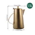 thumbnail image 2 of Worgeous Stainless Steel Water Pitcher Metal Water Pitcher Pouring Commercial Users Office Use 1Pcs, 2 of 8