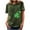 Army Green, variant on Patlollav Women Tees Under $10,Women's St. Patrick'S Day T-Shirt Shamrock Heart Print Round Neck Short Sleeve Casual Tops