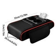 thumbnail image 3 of Car Center Console Pad with Side Storage Pocket, Universal Rear Bench Seat Consoles, Interior Car Accessories, PU Leather Armrest Cushion with Cup Holder, 3 of 6