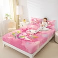 thumbnail image 4 of Feelyou Girly Pink Axolotl Twin Sheet Sets, Watercolor Galaxy Bedding, 3pcs, 4 of 7