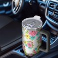 thumbnail image 6 of 40oz Pioneer Flower Floral Print Pattern Insulated Tumbler with Handle, BPA-Free Leak Proof Lid and Straws, Double Wall Vacuum, Hot 12h/Cold 34h, 6 of 6