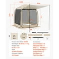 thumbnail image 3 of 6x6 ft Pop Up Screen Tent Beige, Netting Sides for Patio, 3 of 13