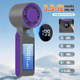 thumbnail image 3 of Portable Handheld Turbo Fan, 199-Gear High Speed Wind 5000mAh Rechargeable Up to 12 Working Hours, 3 IN 1 Hand Fans for Outdoor Activities, Travel, Beach, 3 of 7