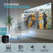 RCA 1080P Full HD Roku Smart Projector with Bluetooth and Multiple Aspect Ratios