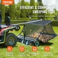 thumbnail image 2 of 42 Inch Tow Behind Lawn Sweeper 12 cu ft Heavy Duty Grass and Leaf Collector with Dumping Rope Adjustable Height for Debris, 2 of 6