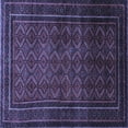 thumbnail image 1 of Ahgly Company Machine Washable Indoor Square Southwestern Blue Country Area Rugs, 3' Square, 1 of 4