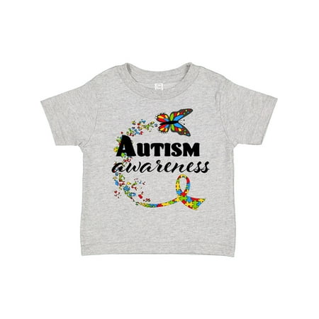 

Inktastic Autism Awareness Butterfly Ribbon Gift Toddler Boy or Toddler Girl T-Shirt
