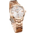 thumbnail image 1 of POEDAGAR Montre de Mode Décontractée pour Femmes Blanche de Luxe à Quartz en Acier Inoxydable, Étanche, avec Date Complète, 1 of 5