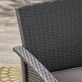 thumbnail image 5 of Noble House Anton Traditional Wicker Solid Print Club Chairs with Cushions, Gray / Silver Set of 2, 5 of 6