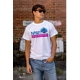thumbnail image 4 of Vaporwave Aesthetic NASA Worm Logo Men's Graphic T Shirt Tees Brisco Brands S, 4 of 4