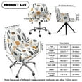 thumbnail image 7 of Whosucclay Abstract Plant Line Print Swivel Armchair Accent Dining Chair Cover for Office, Anti Wrinkle Curved Back Chair Slipcover Removable Swivel Armchair Cover Protector for Home Office, 7 of 7