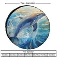 thumbnail image 2 of Camping Spare Tire Cover Dolphin Jumping In The Surf Waterproof Sun Protection Super Cute Dolphin Tire Cover Universal Fit for Trailer SUV Truck Camper Travel Trailers 14inch, 2 of 8