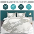 thumbnail image 5 of 3 Pcs Soft Bedding Set, Includes 1 Duvet Cover with Zipper And 2 Pillow,Shams Marble Texture Twin(86"x70"), 5 of 8