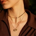thumbnail image 3 of Valloey Rover 14K Gold Plated Letter Script Initial Butterfly Pendant Necklace with Round Disk for Women Gift, 3 of 6