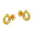 thumbnail image 2 of Infinite Ring Circles Gold-Plated Sterling Silver Stud Earrings, 2 of 5