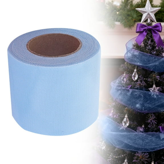 Tulle Fabric Rolls for DIY Christmas Tree, Decorative Tulle Ribbon, Tulle Roll Spool for Holiday Wreath, Christmas Ribbon Decoration, Home Christmas Decor, Bulk Craft Supplies