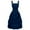 DT-Dark Blue, variant on DailyTrove Women's Strapless Tiered Dress-Short-For Casual Gathering-Black Ruffle Design