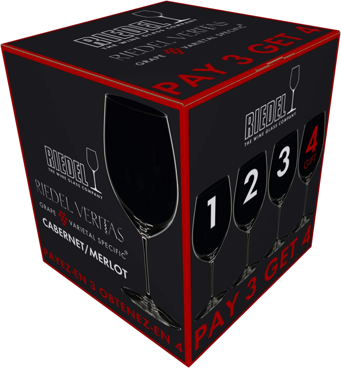 RIEDEL Performance Cabernet/Merlot Rotweingläser – 4er Set, 834 Ml, Kristallglas Mit Optischem Effekt, Spülmaschinenfest
