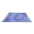 thumbnail image 2 of Ahgly Company Machine Washable Indoor Rectangle Oriental Blue Industrial Area Rugs, 7' x 9', 2 of 4