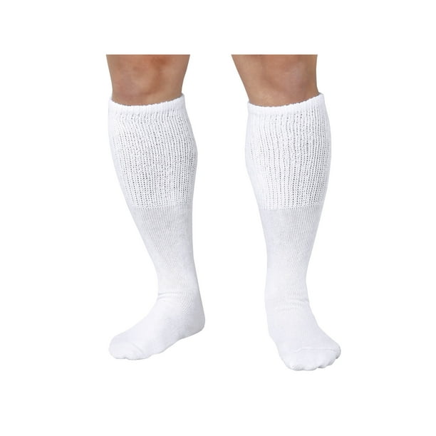 Extra Wide Socks Unisex Extra Wide Diabetic Tube Socks 3 Pairs Fit