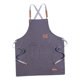 thumbnail image 4 of Delantal para mujeres adultas duradero y cómodo elástico pintor delantal gris Colcomx Delantal de trabajo de mezclilla, 4 of 8