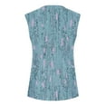 thumbnail image 4 of Wycnly Tank Top for Women Tank Top for Women Lightweight Button up Pleated Tunic Blouses 2025 Fashion Floral Print Sleeveless T-shirt Ladies Sleeveless Shirt, 4 of 5