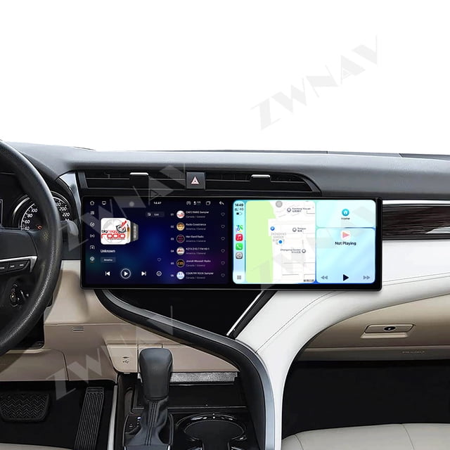 ZWNAV Dual 9.1 inch Screen Car Radio For Toyota Camry 2016-2019 Android 15 Multimedia Player GPS Navigation Auto DSP Stereo Host