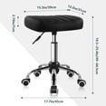 thumbnail image 3 of Taburete giratorio BFTOU cuadrado minimalista negro con rueda, 3 of 7