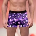 thumbnail image 2 of YAYUBA Mens Underwear Novelty and Funny Design Boxer Shorts Mens Valentines Day Printed Underwear Style Red Special Heart Rose Shorts Mid Waist Valentines Day Gifts for Him, 2 of 5
