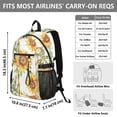 thumbnail image 3 of JIALIOU 14" Laptop Backpack Waterproof Airline Approved Stylish Casual Daypack for Travel Business College Work, Sunflower and Bamboo, 3 of 8