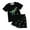 A431-Black, variant on Boys Comfortable And Breathable Short Sleeved Twopiece Set With Simple Lines And Letter Patterns Dailywear Set Summer Outfit (2-3 Years,Black)