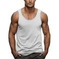 thumbnail image 2 of Nrmvnmi Summer Saving 2024 Beach Tank Tops for Men Summer Fashion Sleeveless Solid Color Muscle Basic T Shirts Casual Loose Pullover Tops For Mens Gifts, 2 of 6