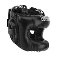 thumbnail image 1 of Casco de boxeo, kickboxing, transpirable, para entrenamiento de MMA, para hombres y mujeres, Muay Thai Negro, 1 of 7