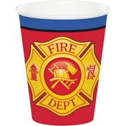 Flaming Fire Truck - 9oz Paper Cups (8ct)