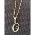 thumbnail image 3 of Cadena con dije de inicial, letra O, chapa de oro de 18 kilates, zirconias blancas Maria Almudena casual, 3 of 3