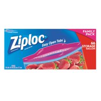 Ziploc Pinch & Seal Storage Bags, Gallon, 66 Count