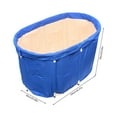thumbnail image 2 of NSHIZWAL Folding Bathtub, Blue, PVC, 29.5"x25.6", 200L Freestanding Ice Bathtub, 2 of 14
